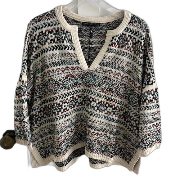 NWOT Peruvian Connection Pima Cotton aztec Boho Pullover Sweater XS / S - Picture 1 of 9